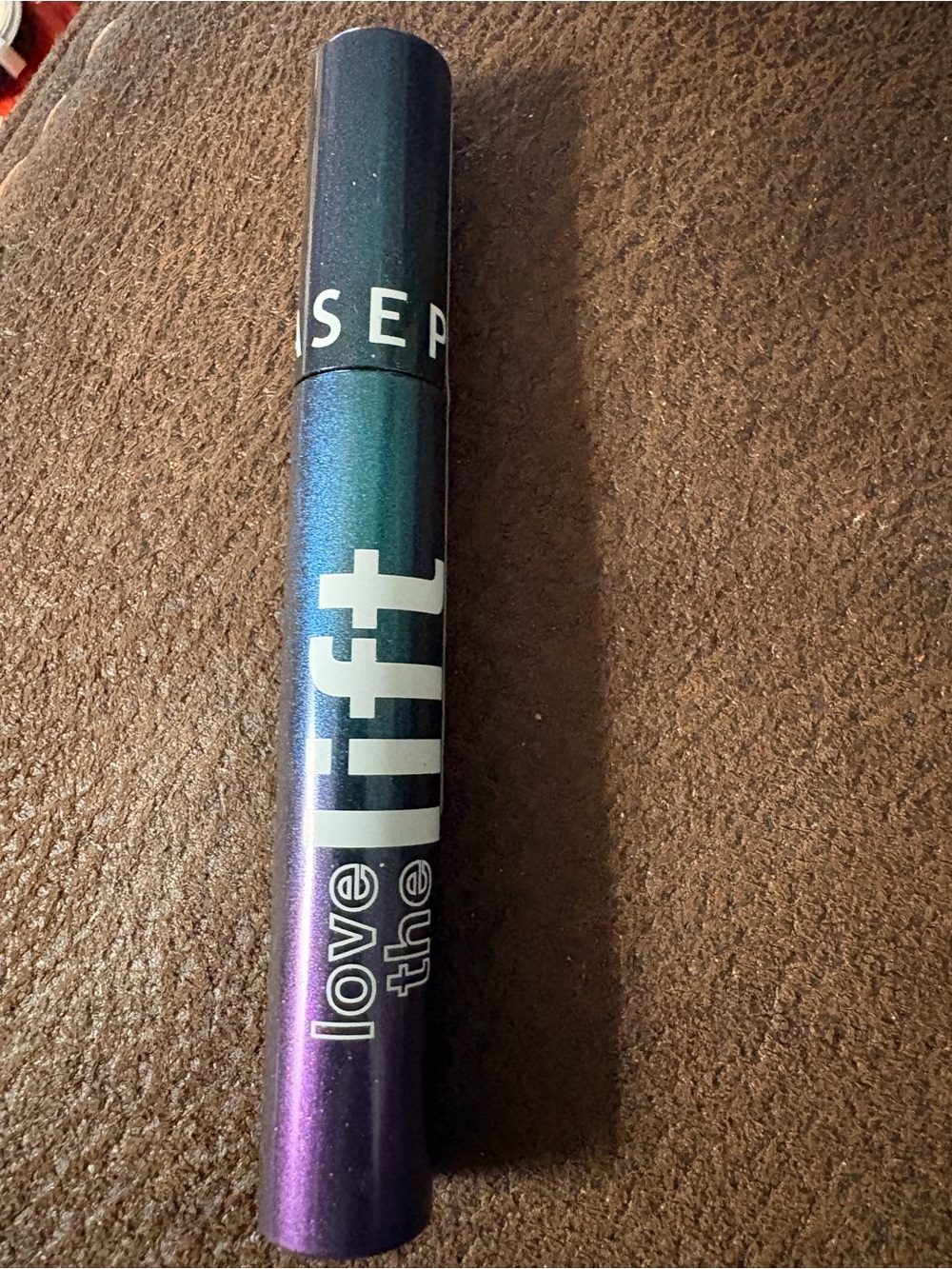 Sephora iridescent teal to purple mascara tube